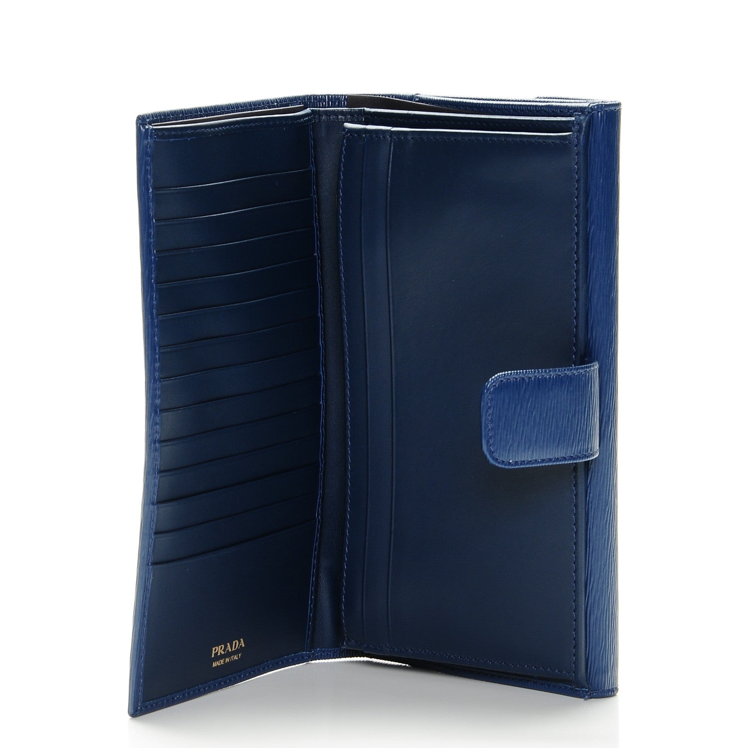 Prada Vitello Move Continental Flap Wallet Bleuette 5 of 6