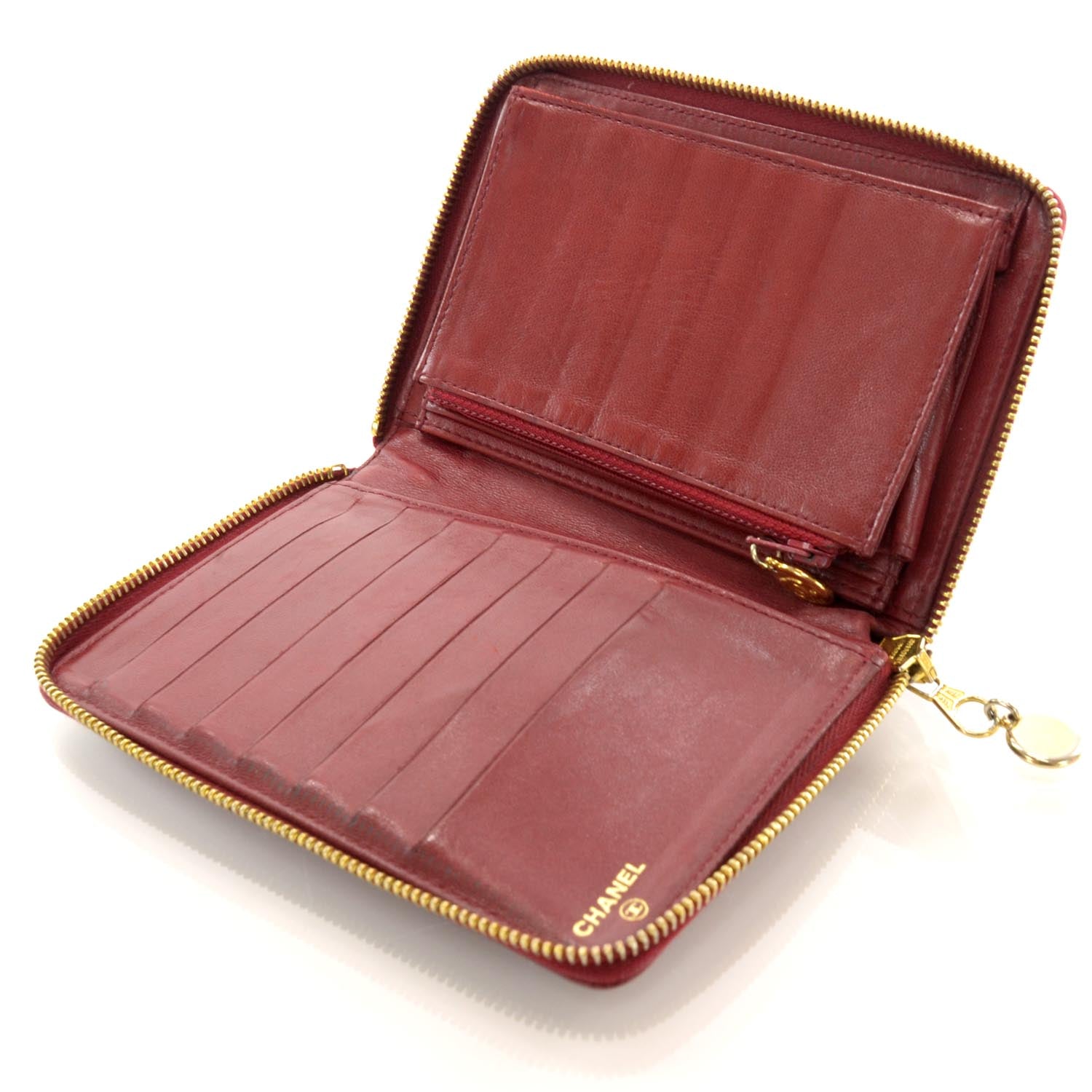 Chanel Caviar Organizer Wallet Red 5 of 9