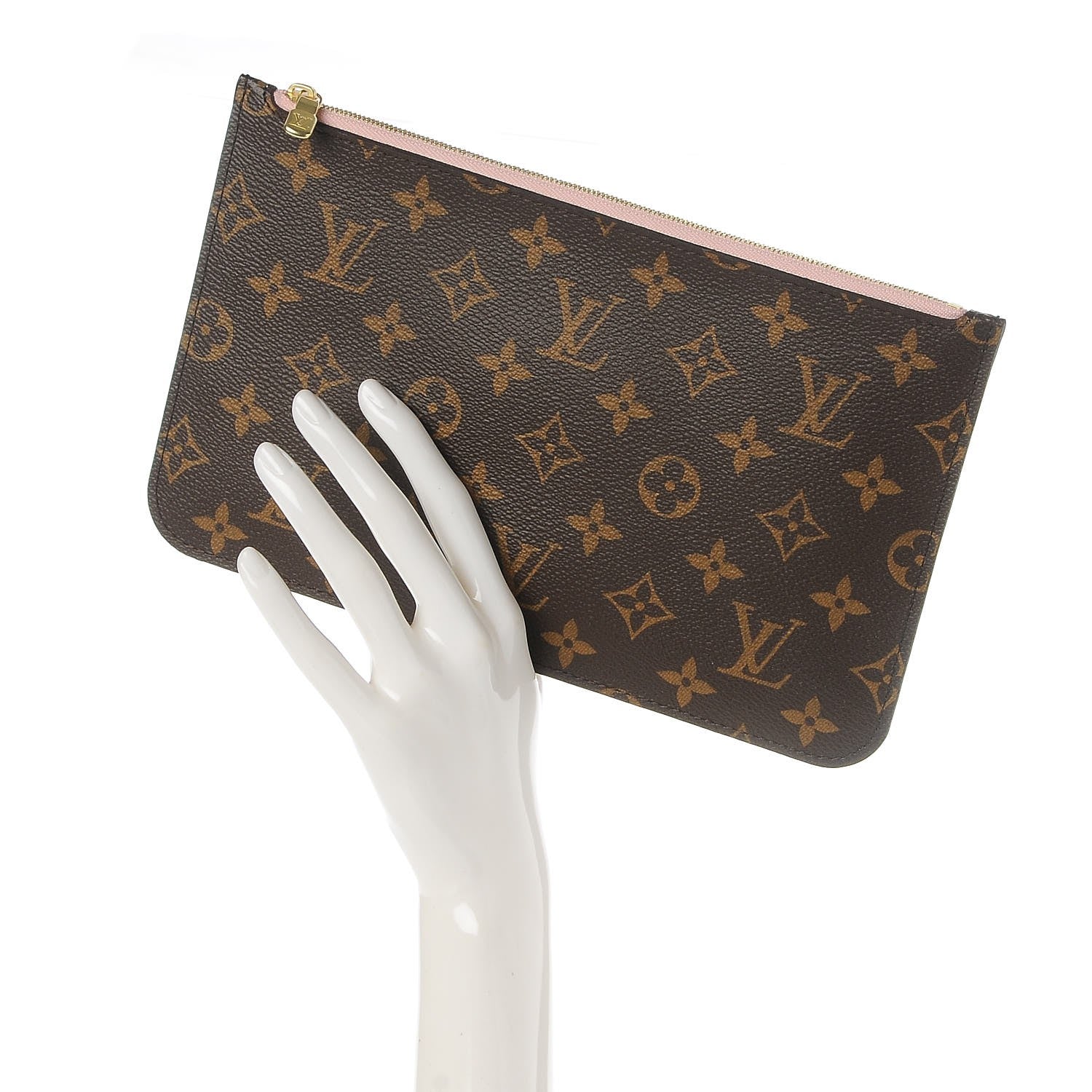 Louis Vuitton Monogram Neverfull MM GM Pochette Rose Ballerine 2 of 8
