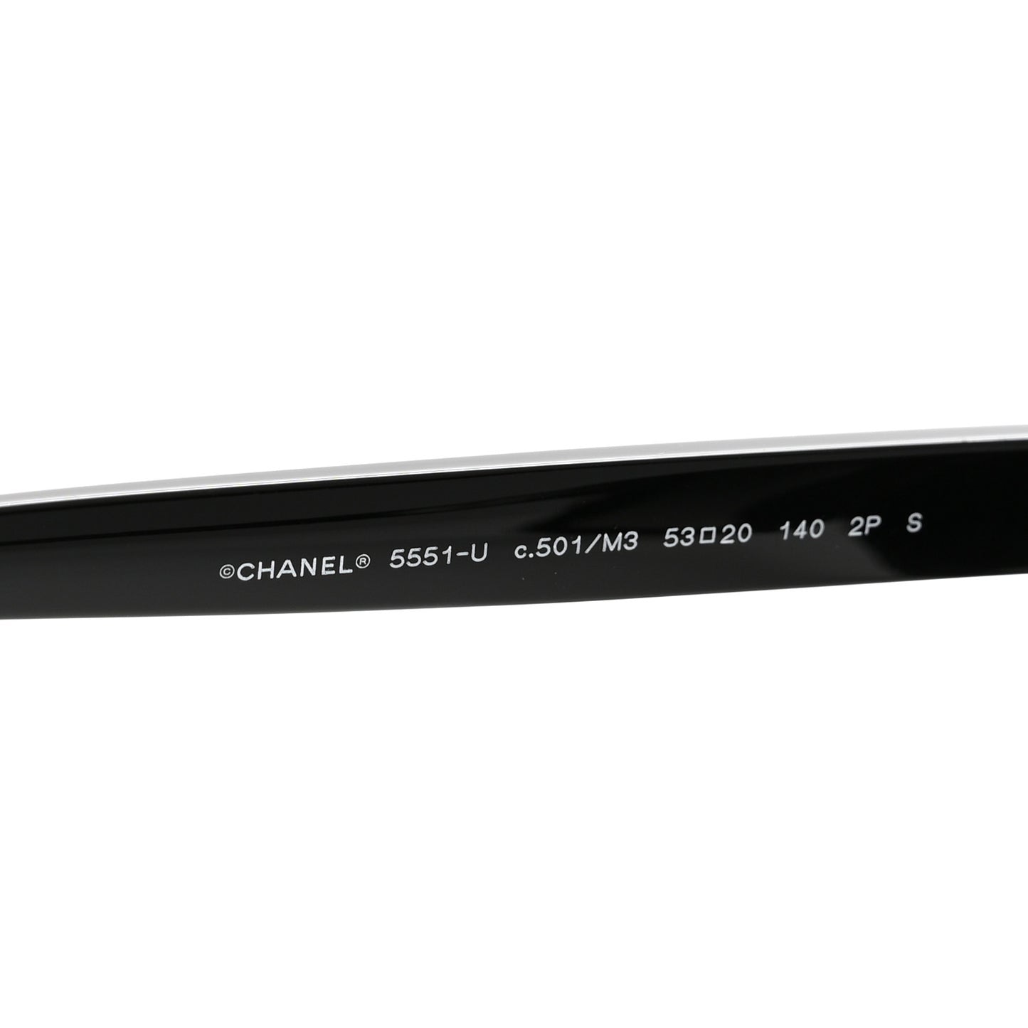 Acetate CC Rectangle Sunglasses 5551-U Black