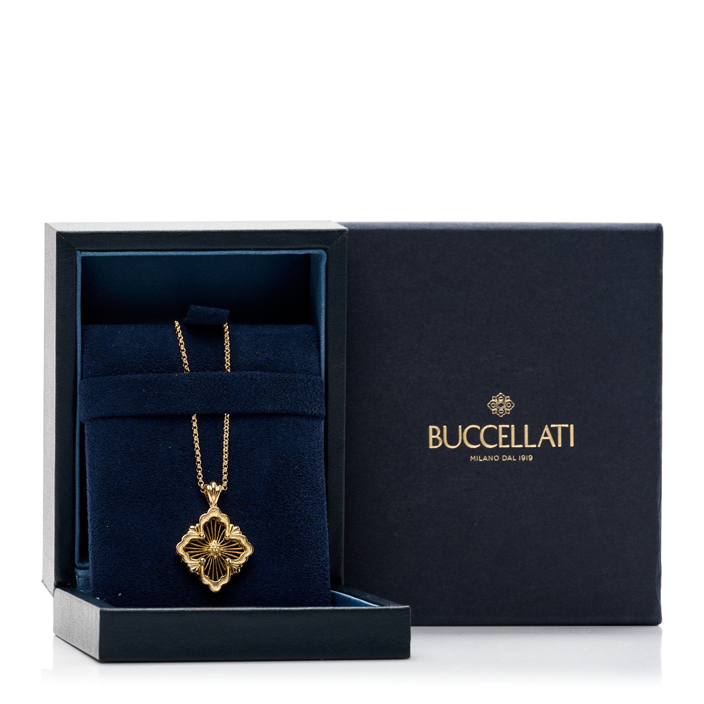 18K Yellow Gold Opera Tulle Pendant Necklace