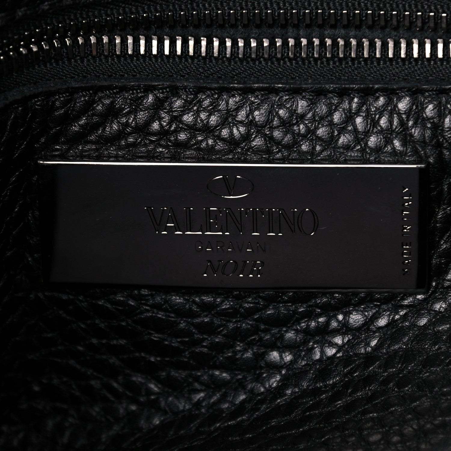 Valentino Garavani Pebbled Calfskin Onyx Small Rockstud Rolling Flip-Lock Messenger Bag Black 6 of 14