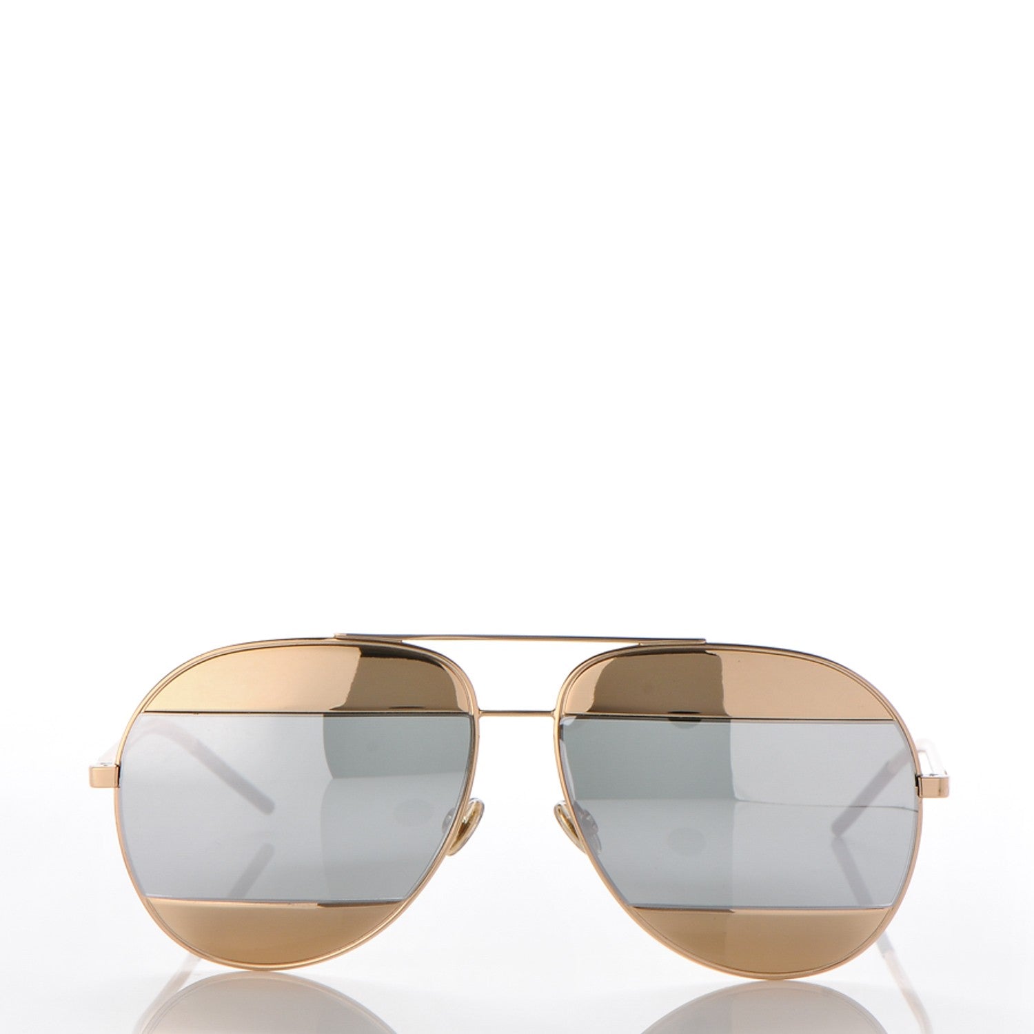 Christian Dior Split 1 Aviator Sunglasses Gold 4 of 7