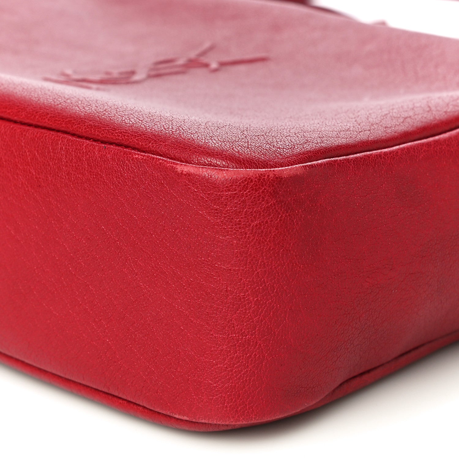 Saint Laurent Lambskin Monogram Small Lou Camera Bag Lipstick Red 10 of 12