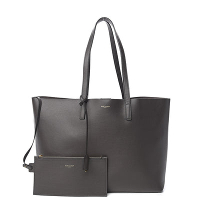 Saint Laurent Calfskin Large Shopping Tote Asphalt 1 of 9