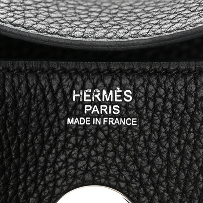 Hermes Taurillon Clemence Lindy 30 Black 6 of 10