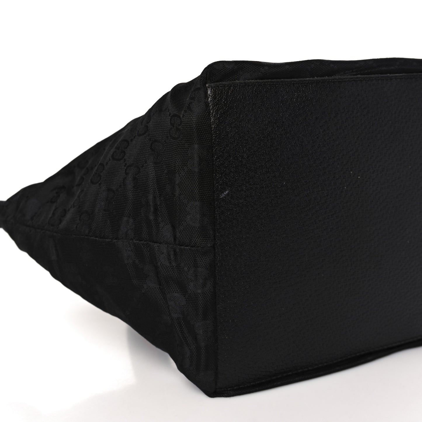 GG Monogram Small Web Handle Bucket Tote Black