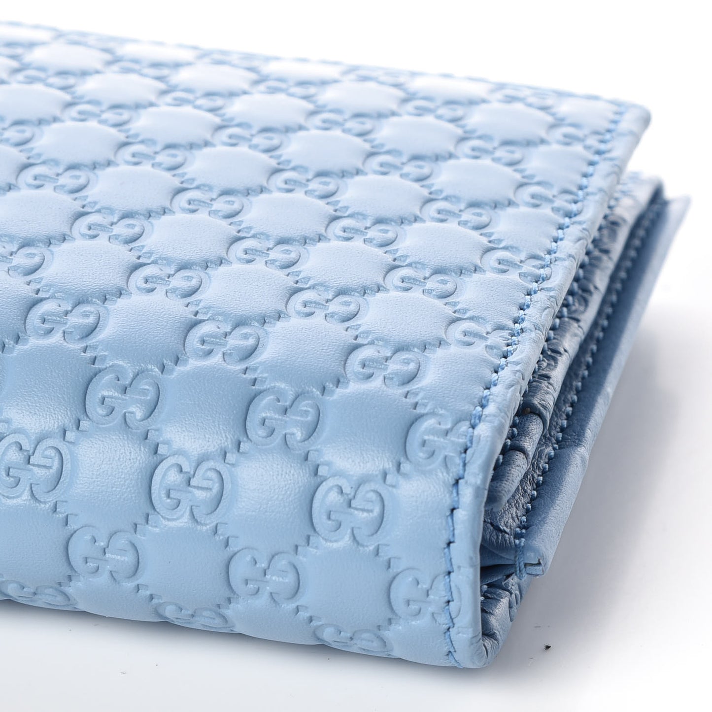 Soft Microguccissima Continental Wallet Mineral Blue