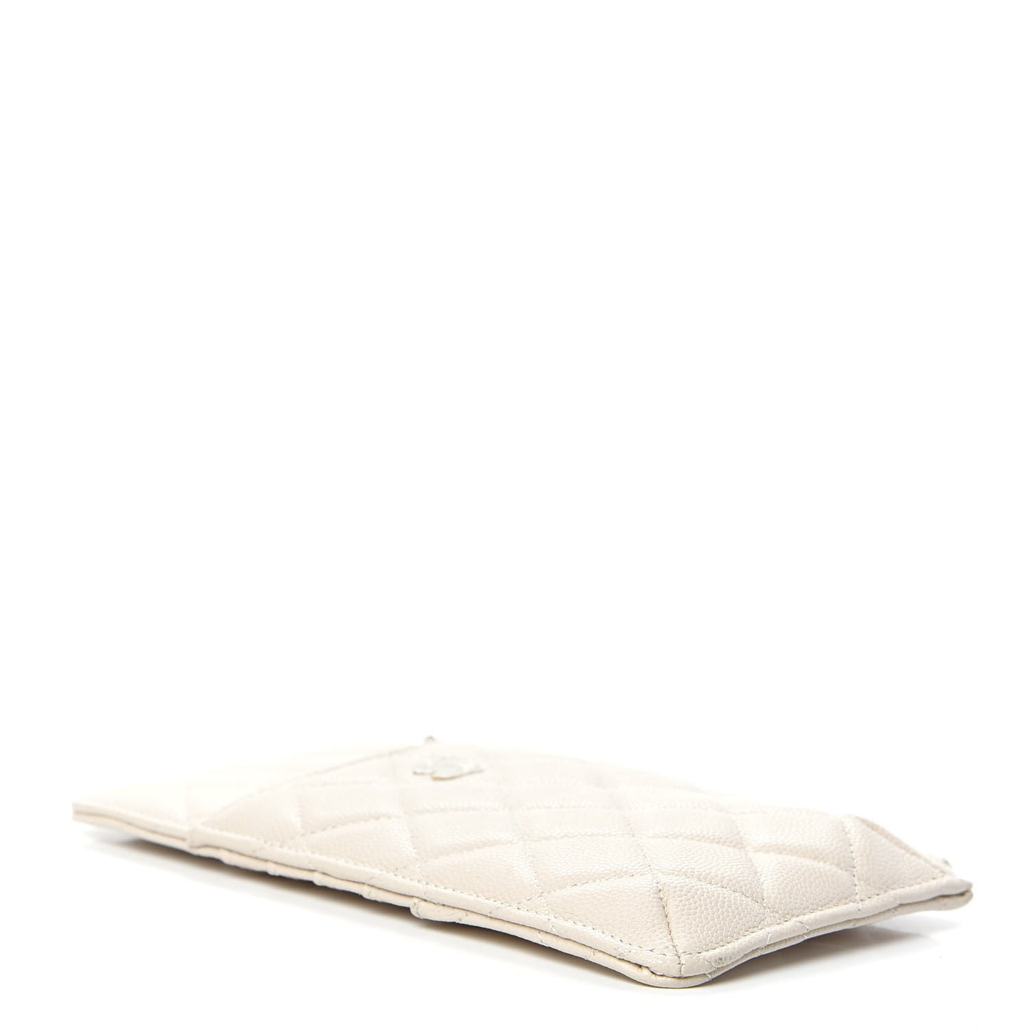 Caviar Quilted Classic iPhone Pouch Light Beige