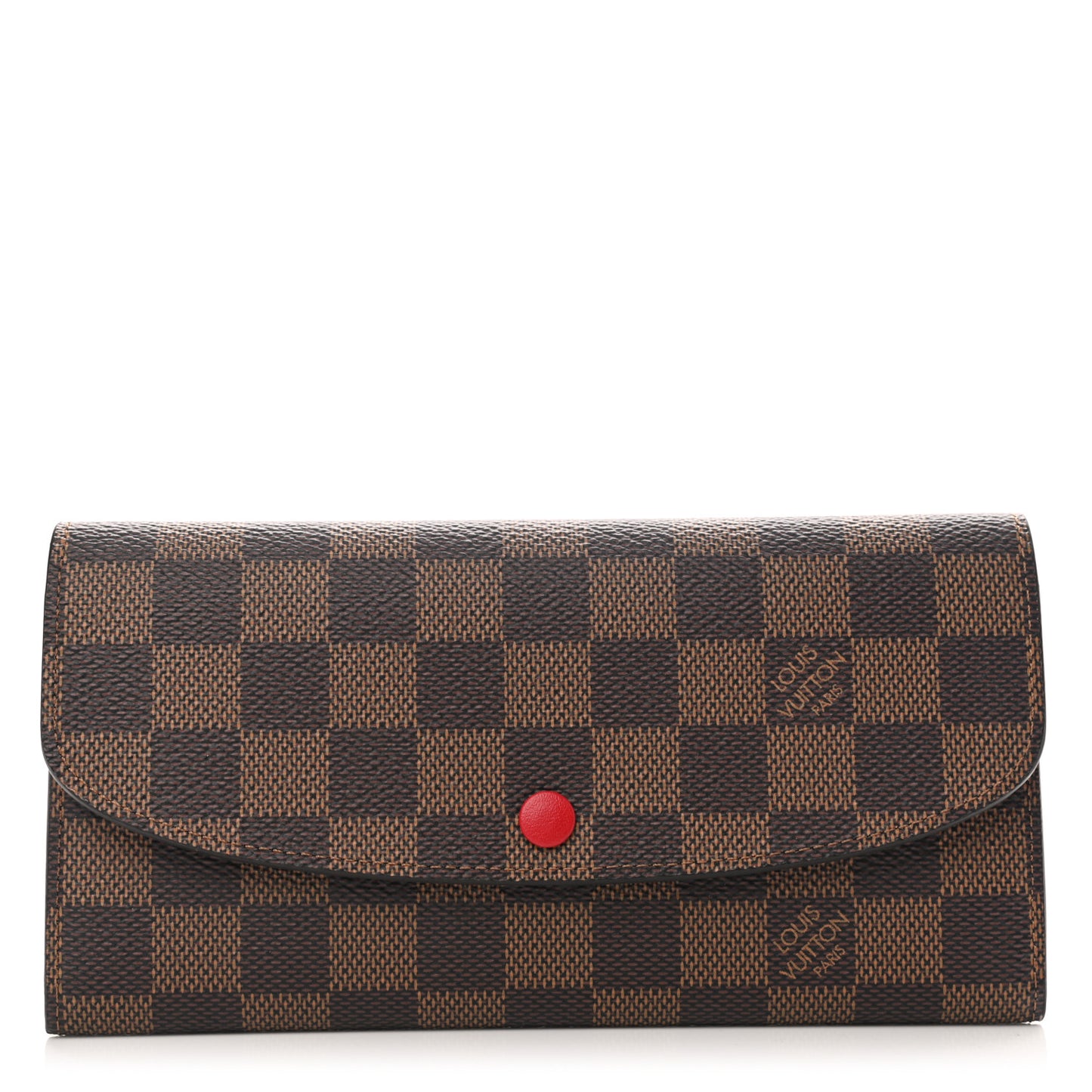 Damier Ebene Emilie Wallet Red