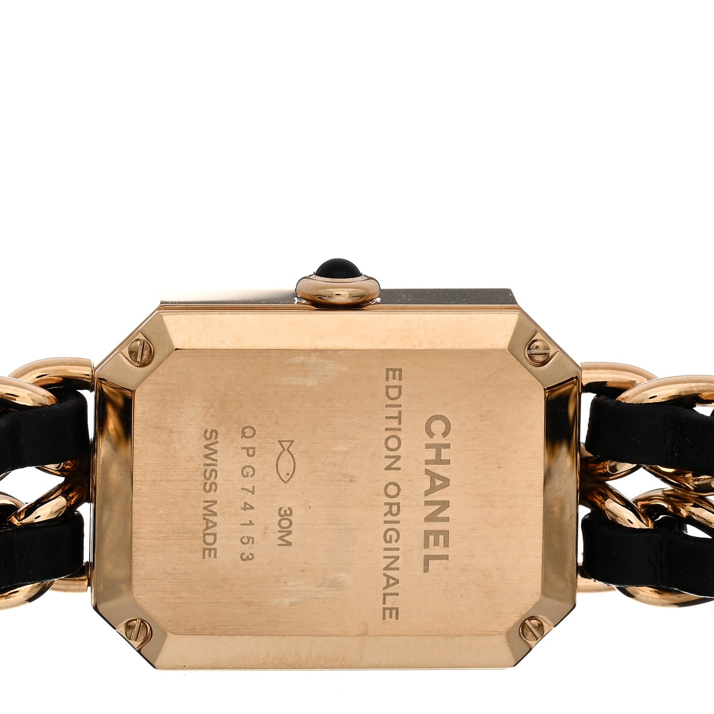 Stainless Steel Lambskin 20mm Chain Premiere Quartz Watch Gold M