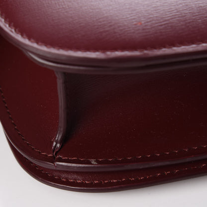 Celine Box Calfskin Medium Classic Box Flap Bag Burgundy 10 of 12