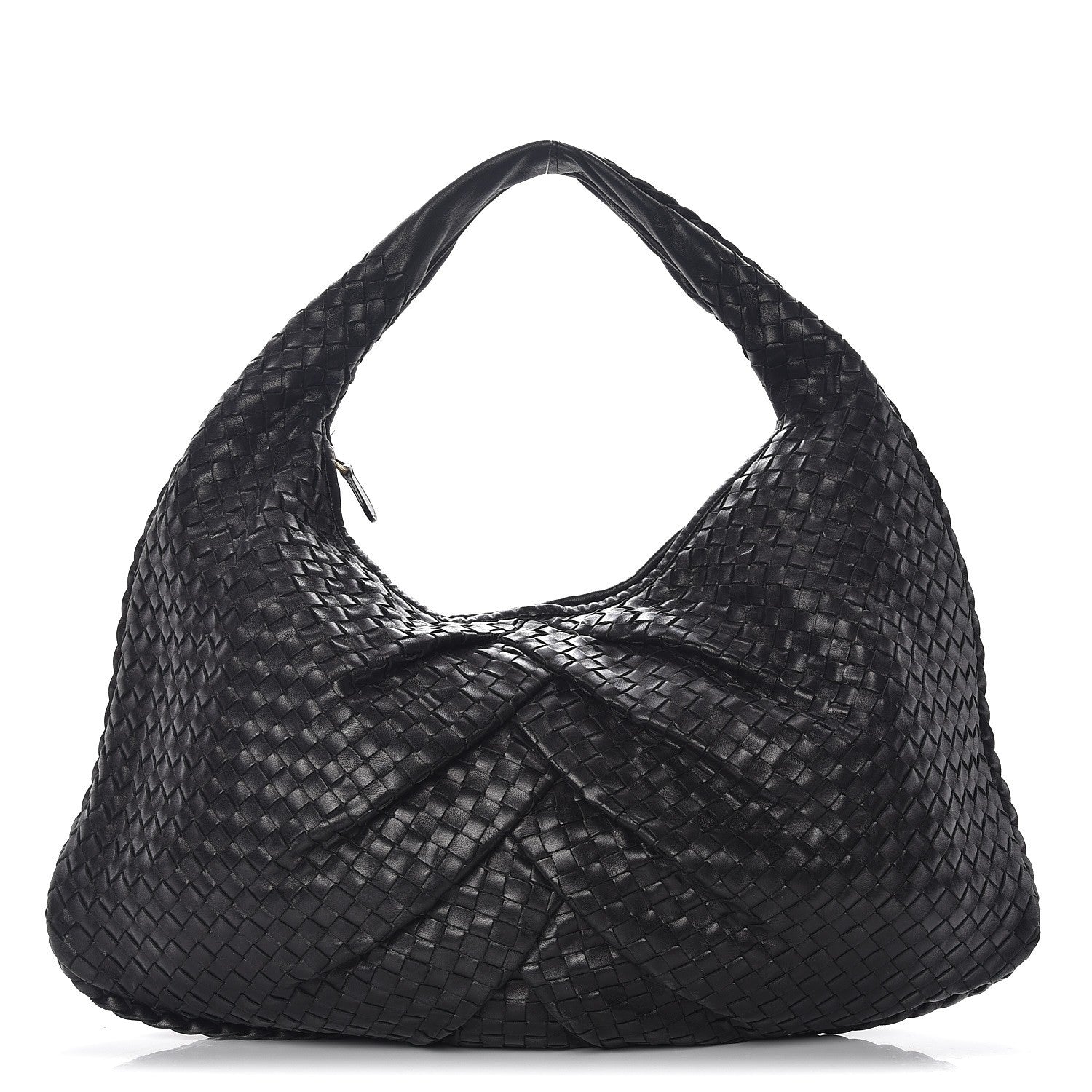 Bottega Veneta Nappa Intrecciato Pleated Large Veneta Hobo Black 1 of 13