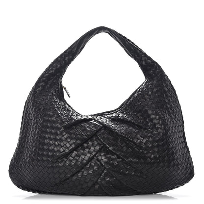 Bottega Veneta Nappa Intrecciato Pleated Large Veneta Hobo Black 1 of 13