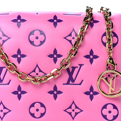 Louis Vuitton Lambskin Embossed Monogram Vuittamins Pochette Coussin Rose Violet 13 of 17