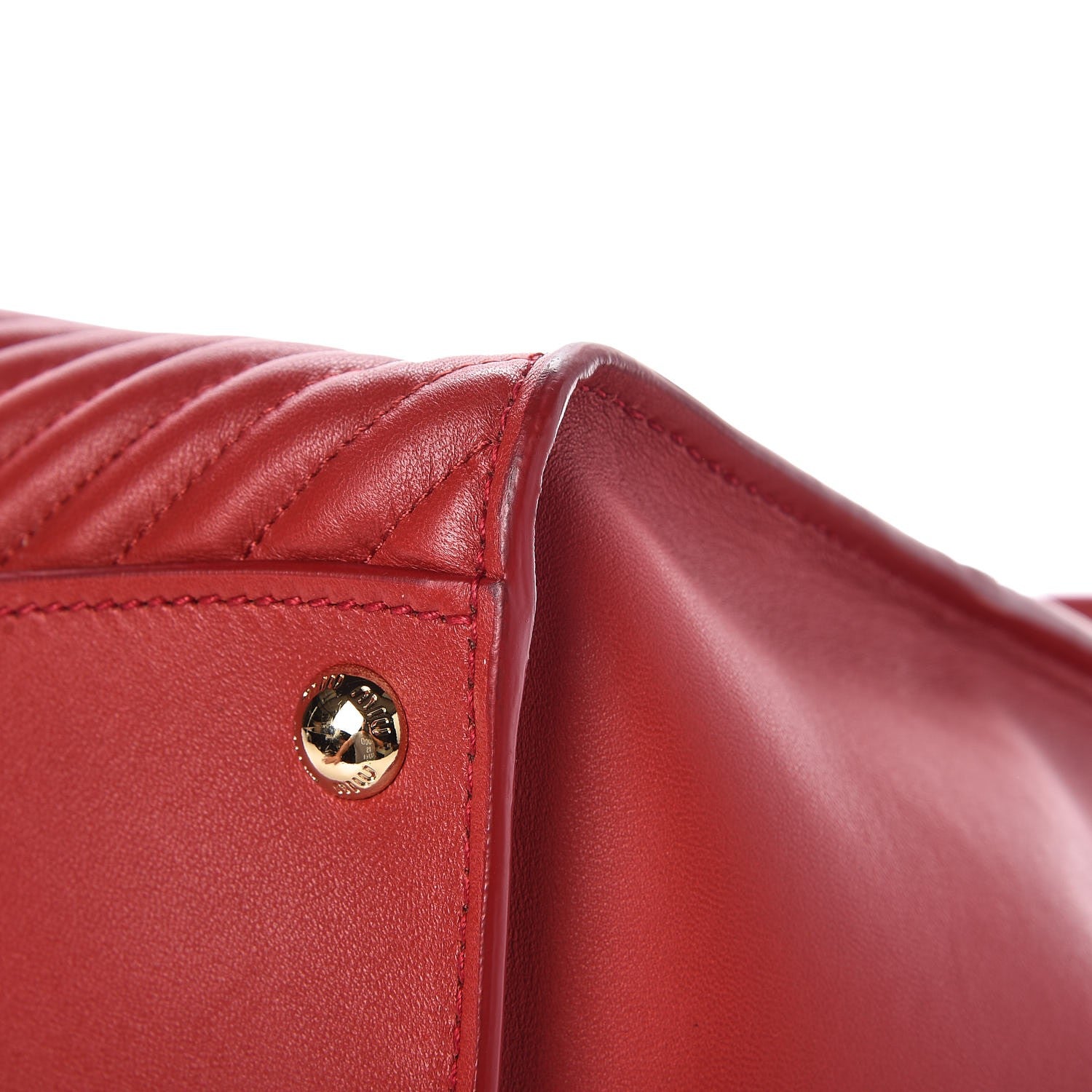 Miu Miu Nappa Matelasse Biker Tote Fuoco 9 of 12