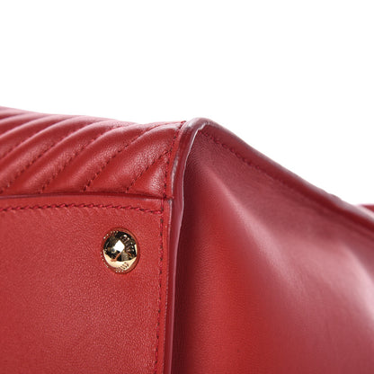 Miu Miu Nappa Matelasse Biker Tote Fuoco 9 of 12