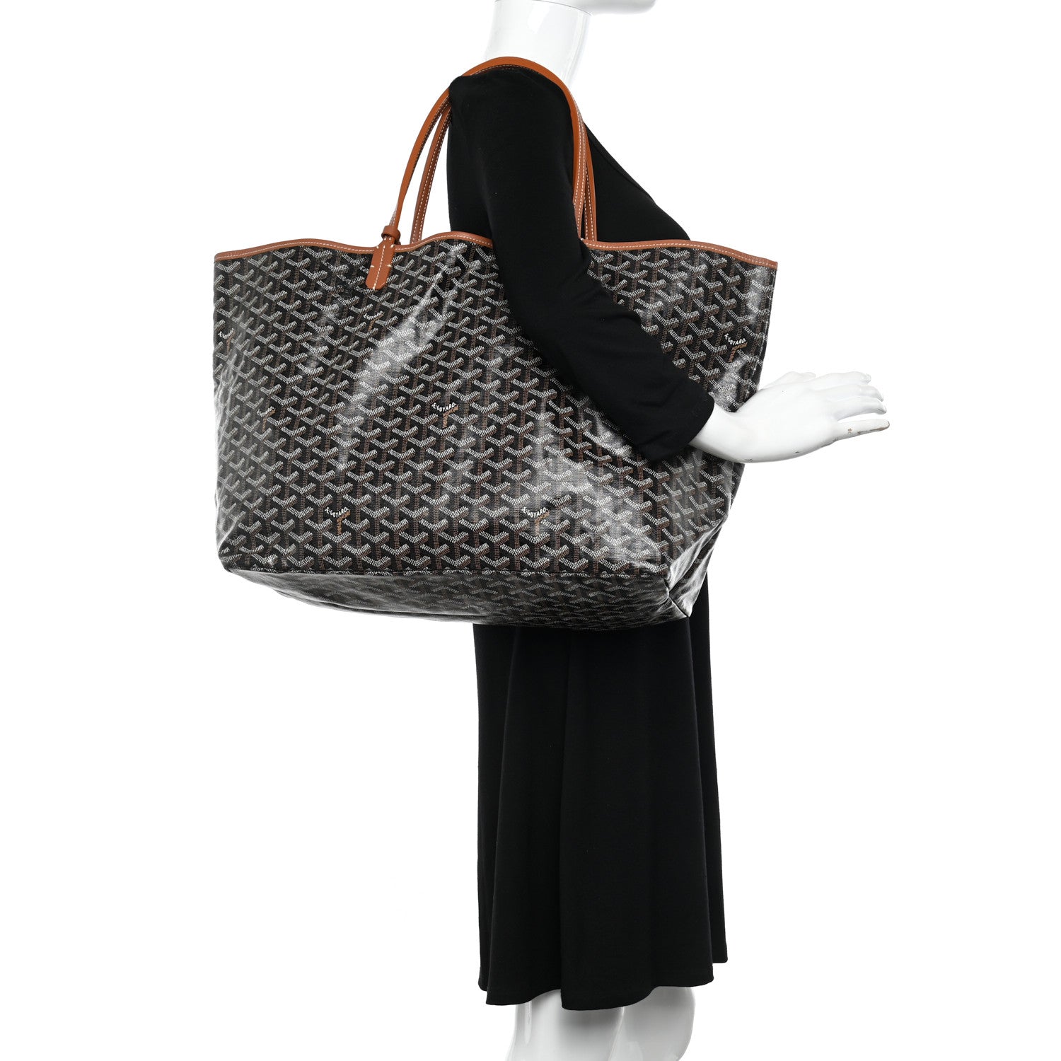 Goyard Goyardine Saint Louis GM Black Gold 2 of 13