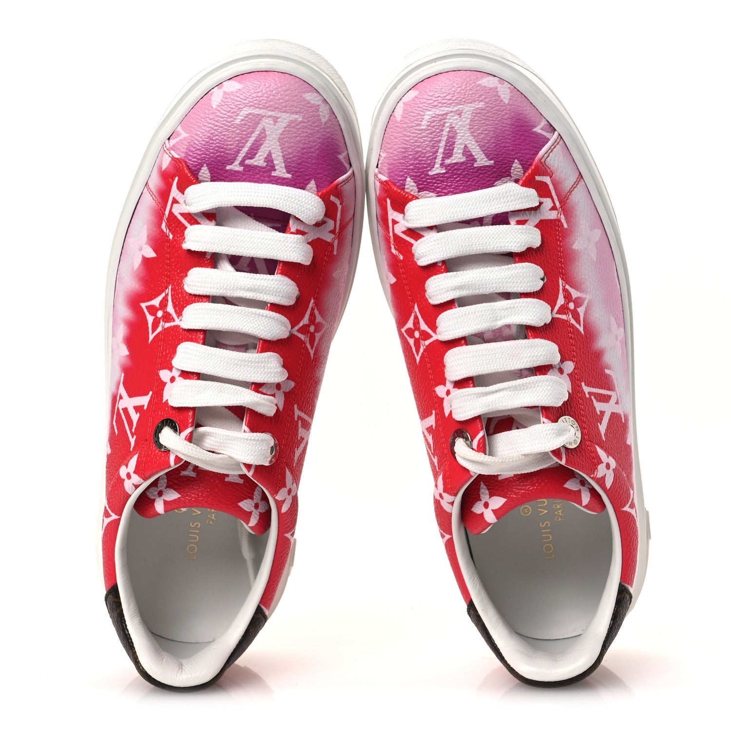 Louis Vuitton Monogram Escale Time Out Sneakers 35.5 Red 2 of 10