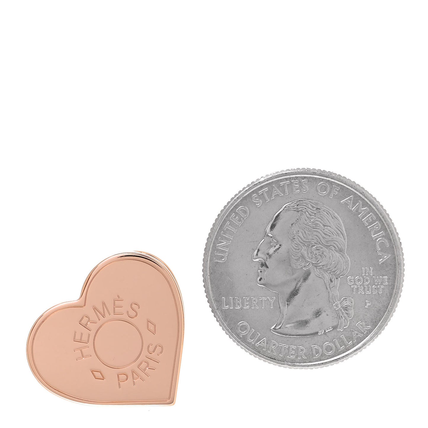 Rose Gold Plated Brass Mini Coeur Twilly Scarf Ring