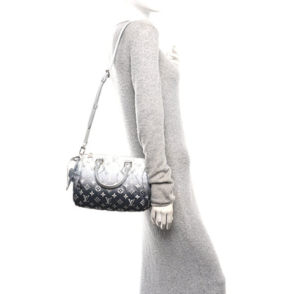 Louis Vuitton Nylon Monogram Gradient LV Snow Speedy Bandouliere 25 Frost 2 of 9