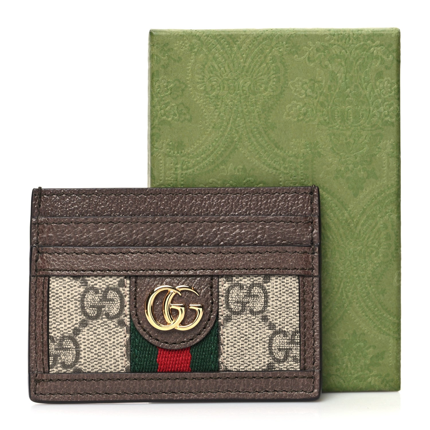 Gucci GG Supreme Monogram Ophidia Card Holder Brown 10 of 10
