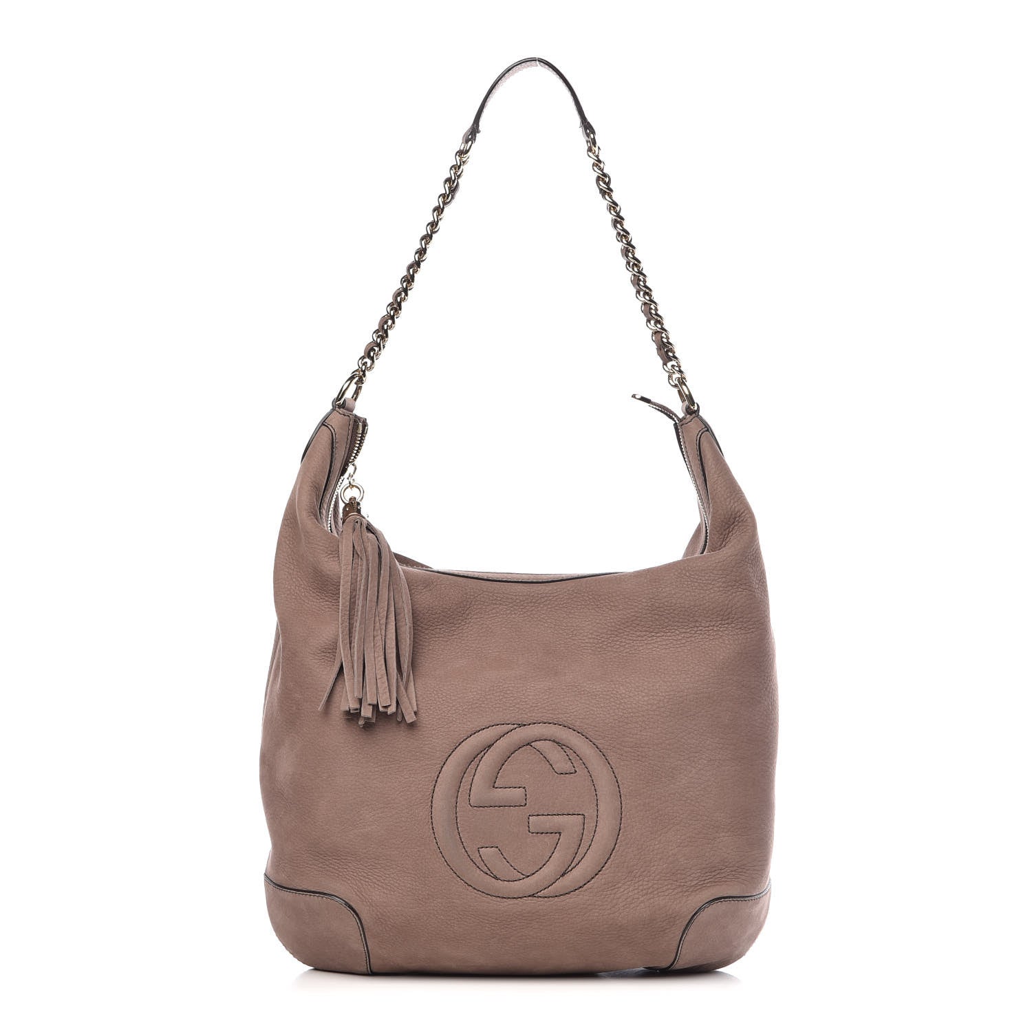 Gucci Vitello Range Medium Soho Chain Hobo New Fango 1 of 15
