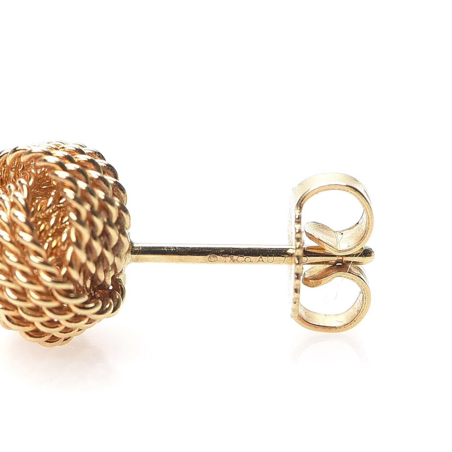 18K Yellow Gold Twist Knot Earrings