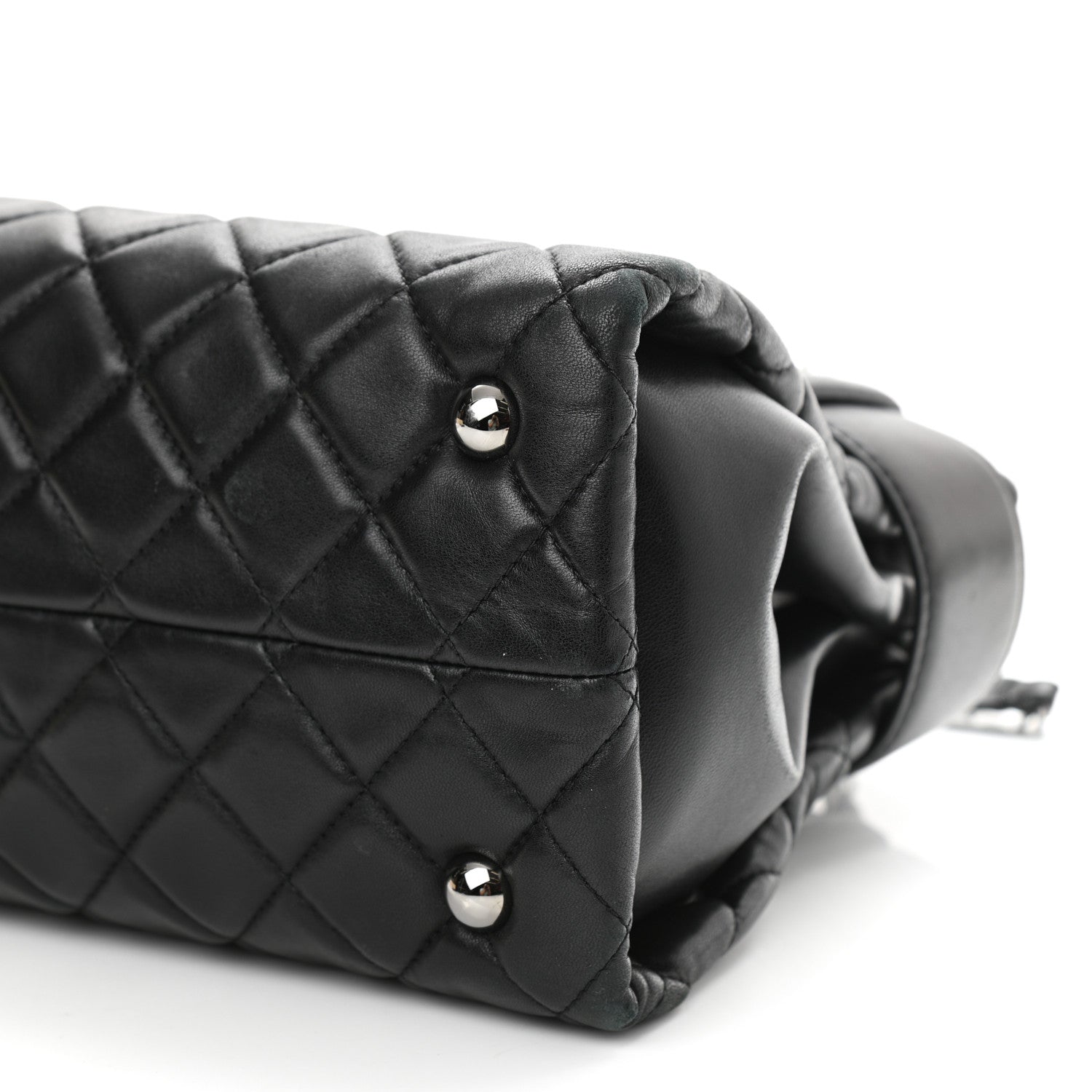 Chanel Lambskin Quilted Small Coco Loop Tote Black 9 of 11
