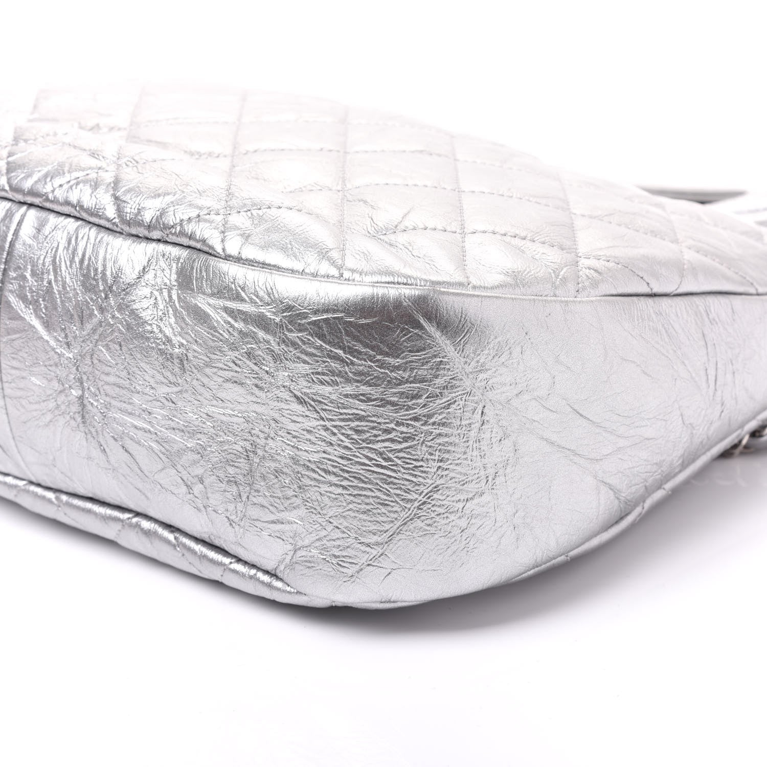 Chanel Metallic Crumpled Calfskin Small 31 Shopping Bag Silver 6 of 9