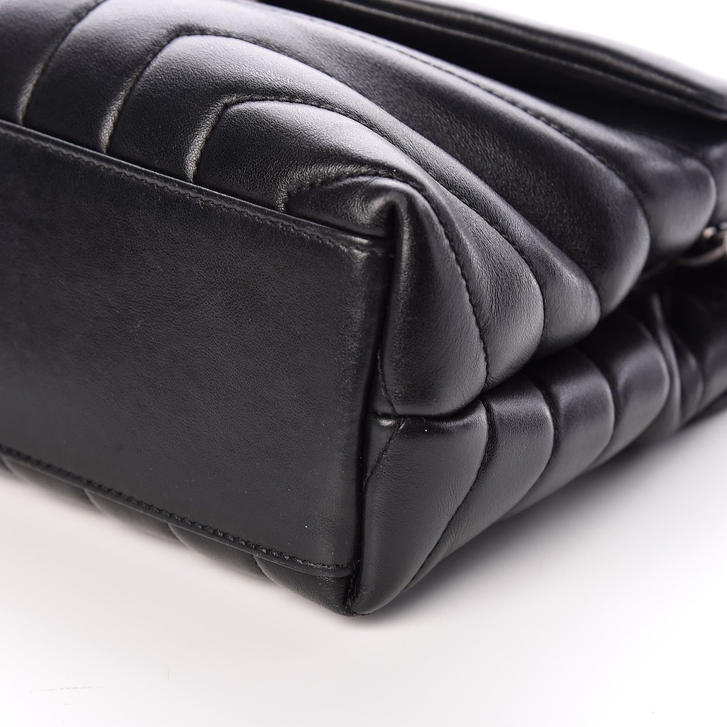 Saint Laurent Calfskin Y Quilted Monogram Small Loulou Chain Satchel Black 10 of 10