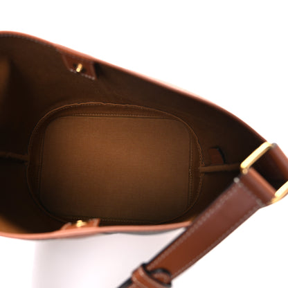 Celine Triomphe Canvas Calfskin Small Bucket Bag Tan 5 of 11