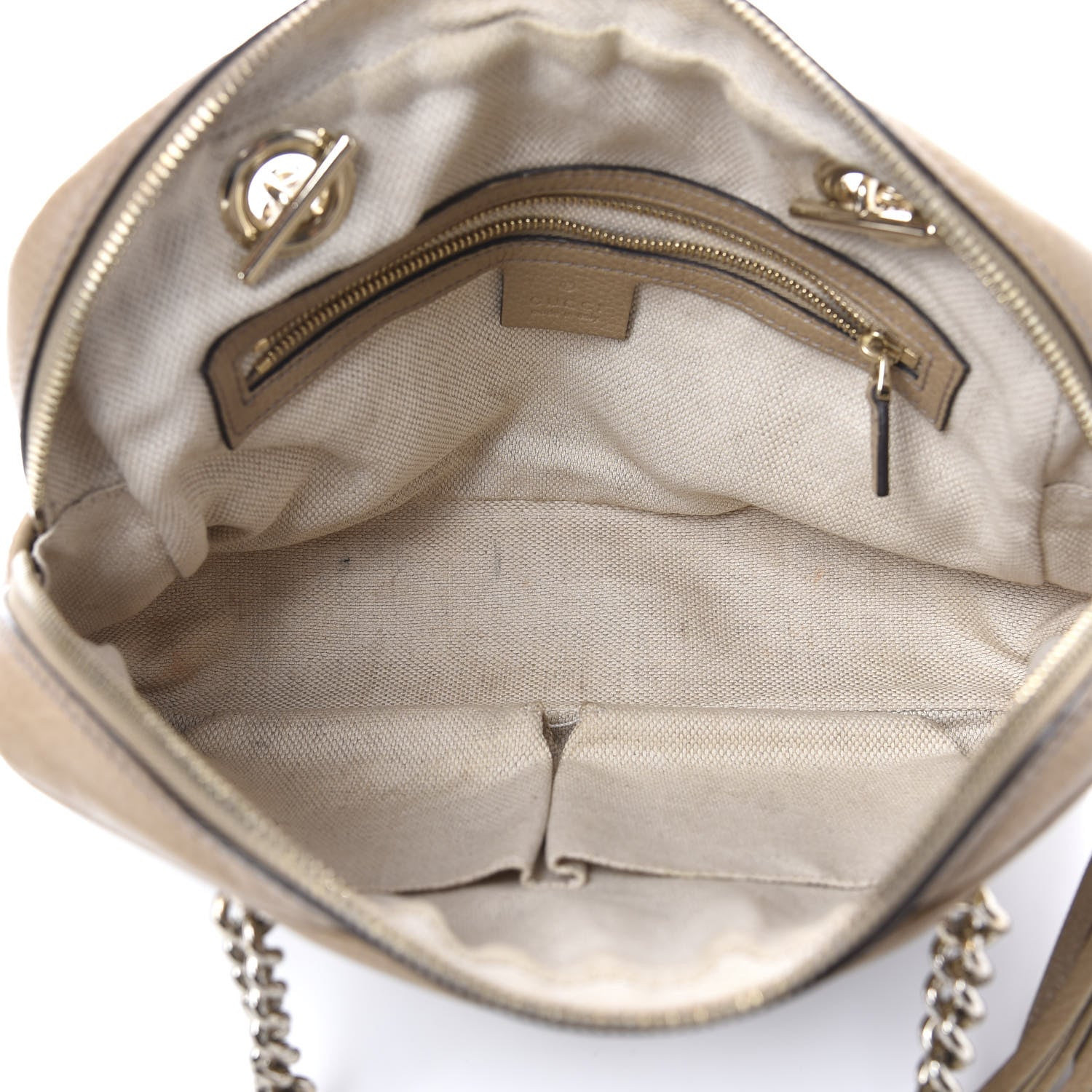 Gucci Pebbled Calfskin Small Soho Bowler Camelia 5 of 10