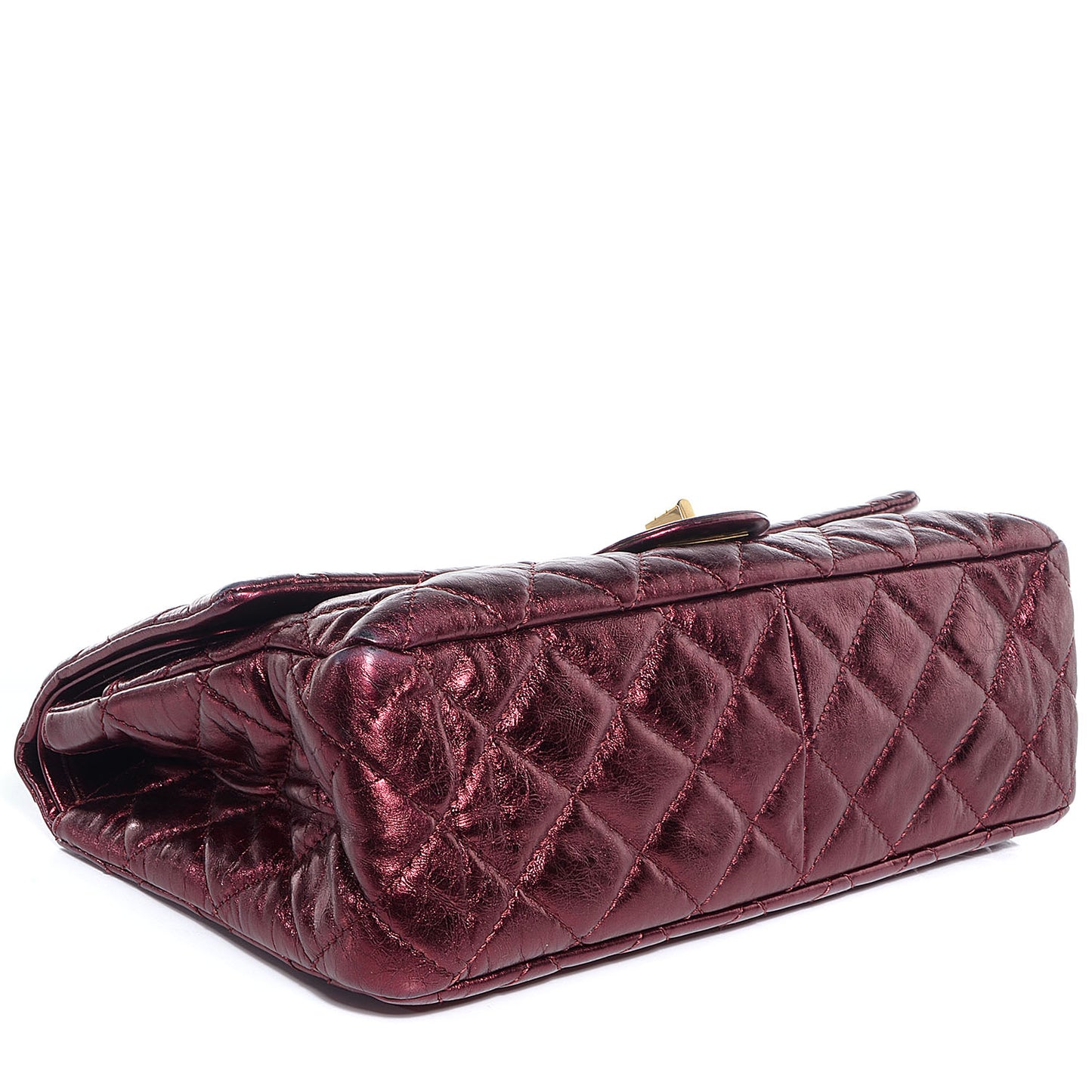 Calfskin 2.55 Reissue 227 Flap Metallic Dark Red