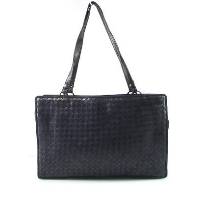 Bottega Veneta Vintage Woven Shoulder Bag Navy 1 of 9