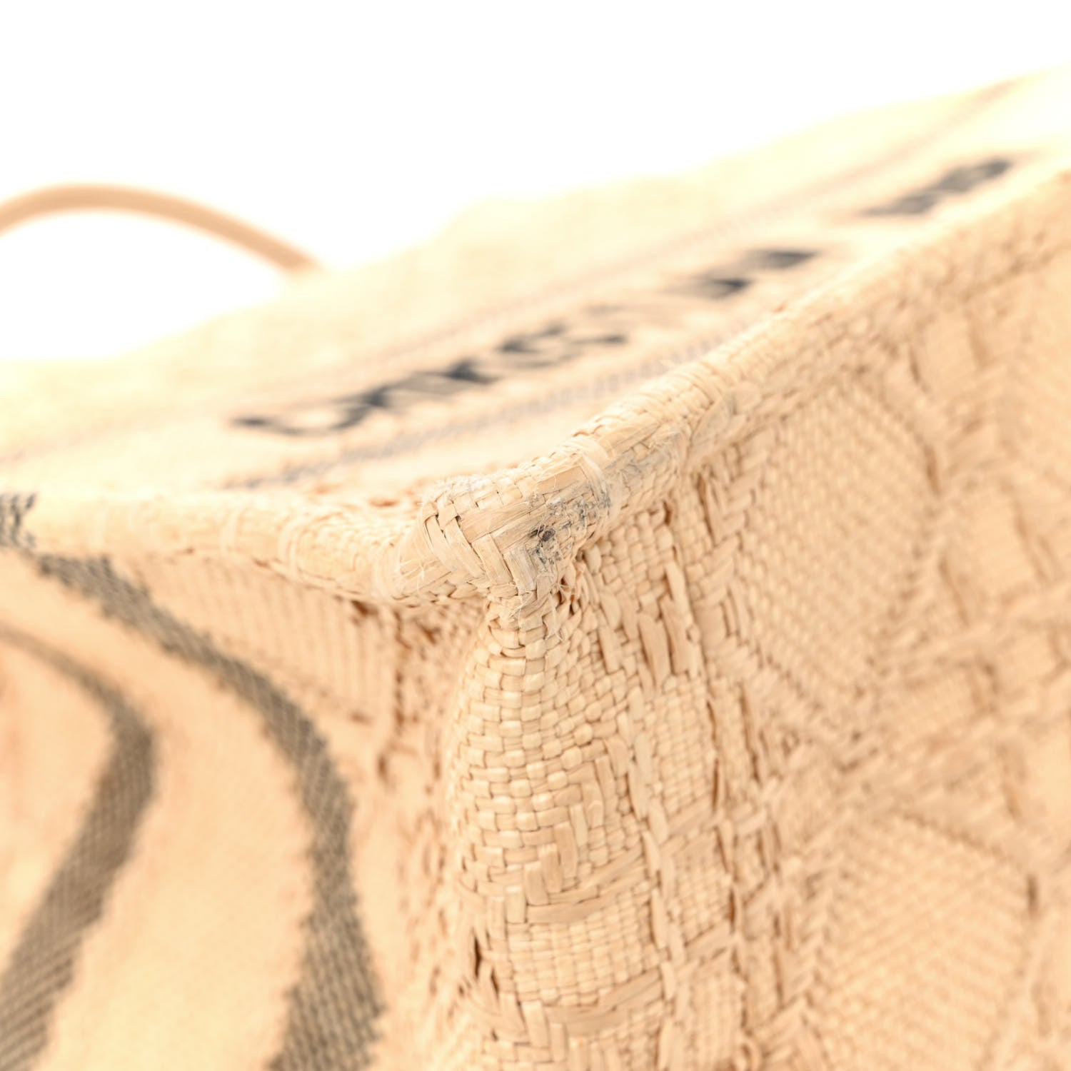 Christian Dior CHRISTIAN DIOR Raffia Cannage Medium Book Tote Natural 11 of 16