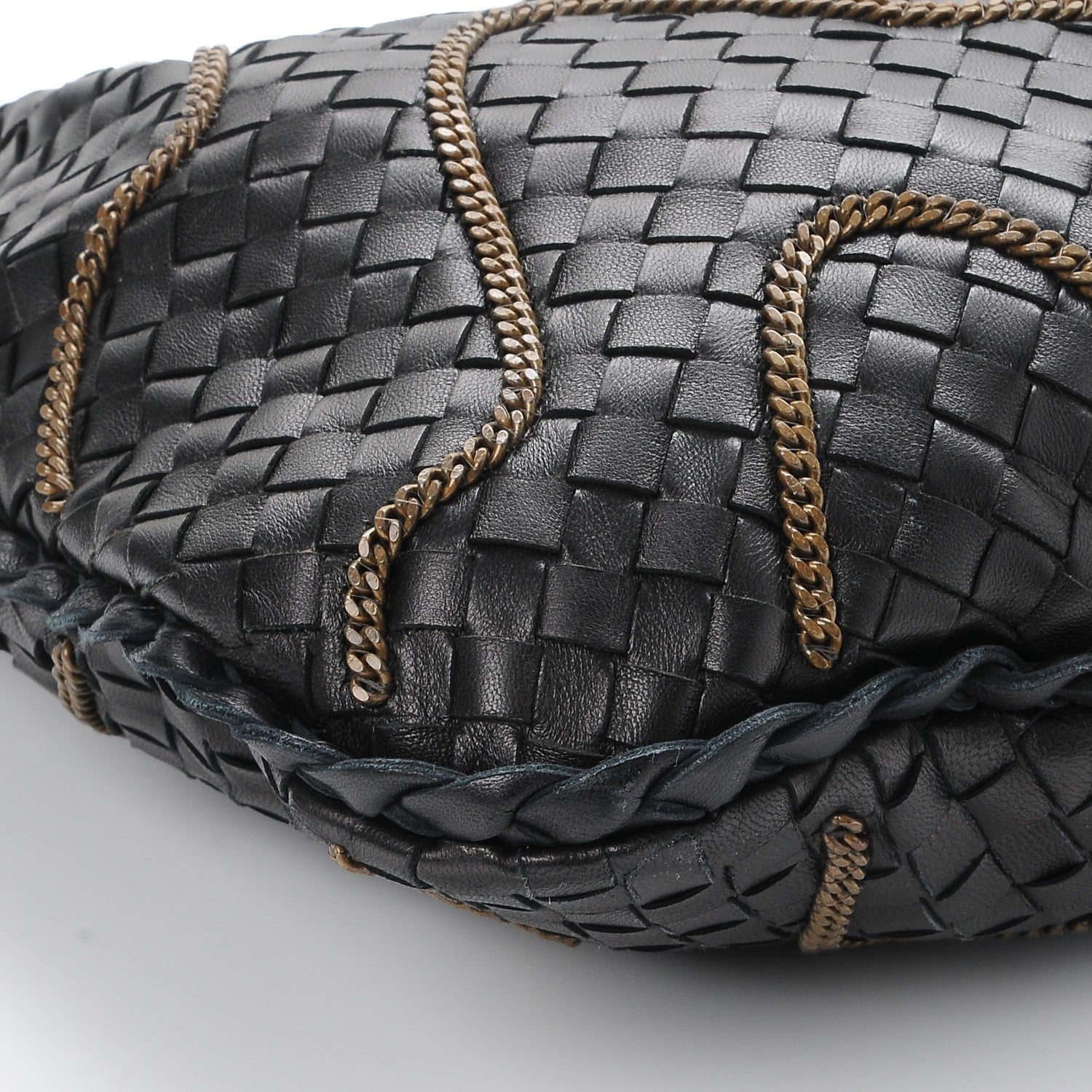 Bottega Veneta Nappa Intrecciato Medium Veneta Chain Hobo Nero Black 9 of 11