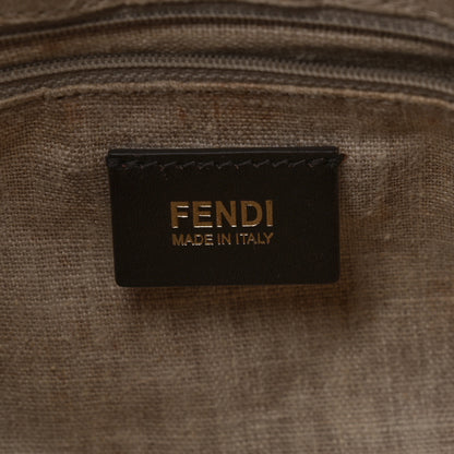 Fendi Calfskin Studded Medium B Fab Drawstring Tote Milk Multicolor 6 of 15