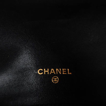 Chanel Lambskin Diamond Stitched Long Flap Wallet Black 6 of 8