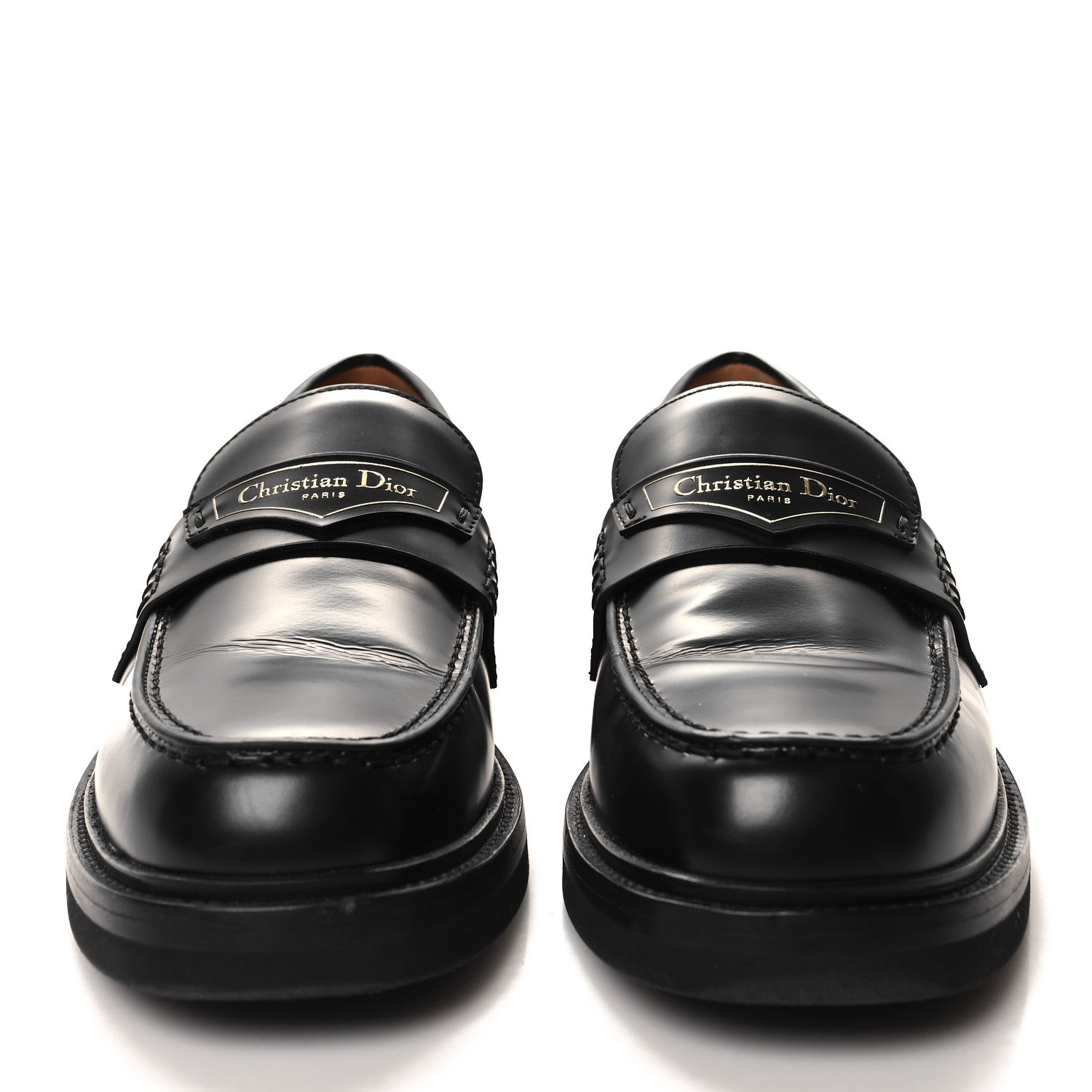Christian Dior Brushed Calfskin Boy Loafers 39.5 Black 2 of 9