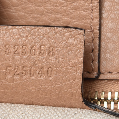 Gucci Pebbled Calfskin Large Bamboo Shopper Tote Camelia 8 of 13