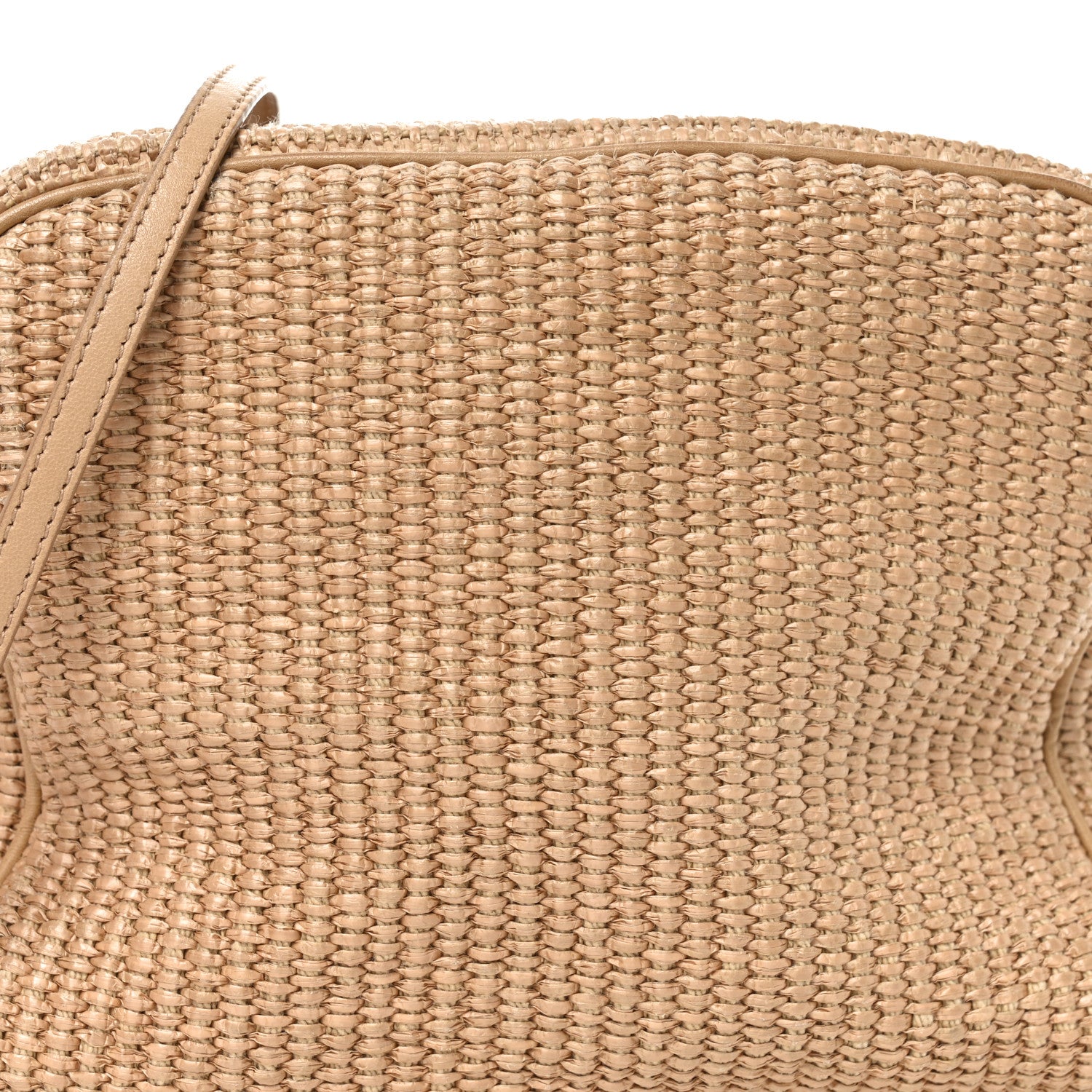 Loro Piana Cotton Raffia Puffy Pouch Clutch Bag 7 of 9