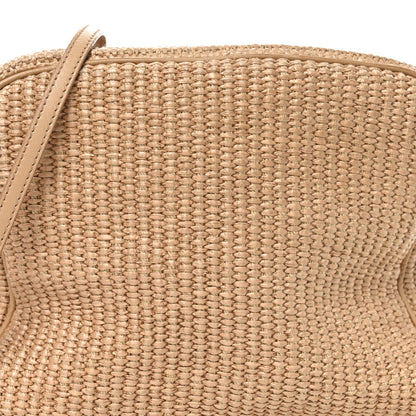 Loro Piana Cotton Raffia Puffy Pouch Clutch Bag 7 of 9