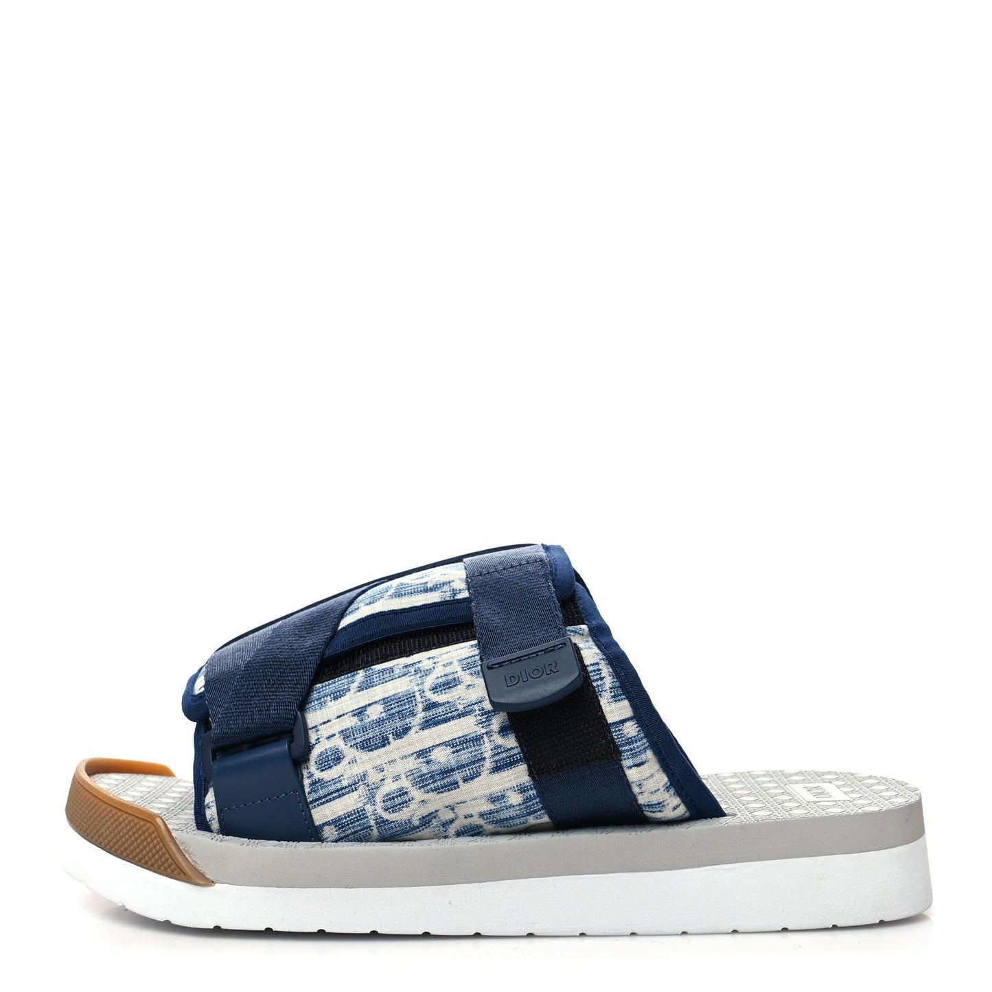 Oblique Jacquard Mens Alpha Sandals 41 Blue Denim