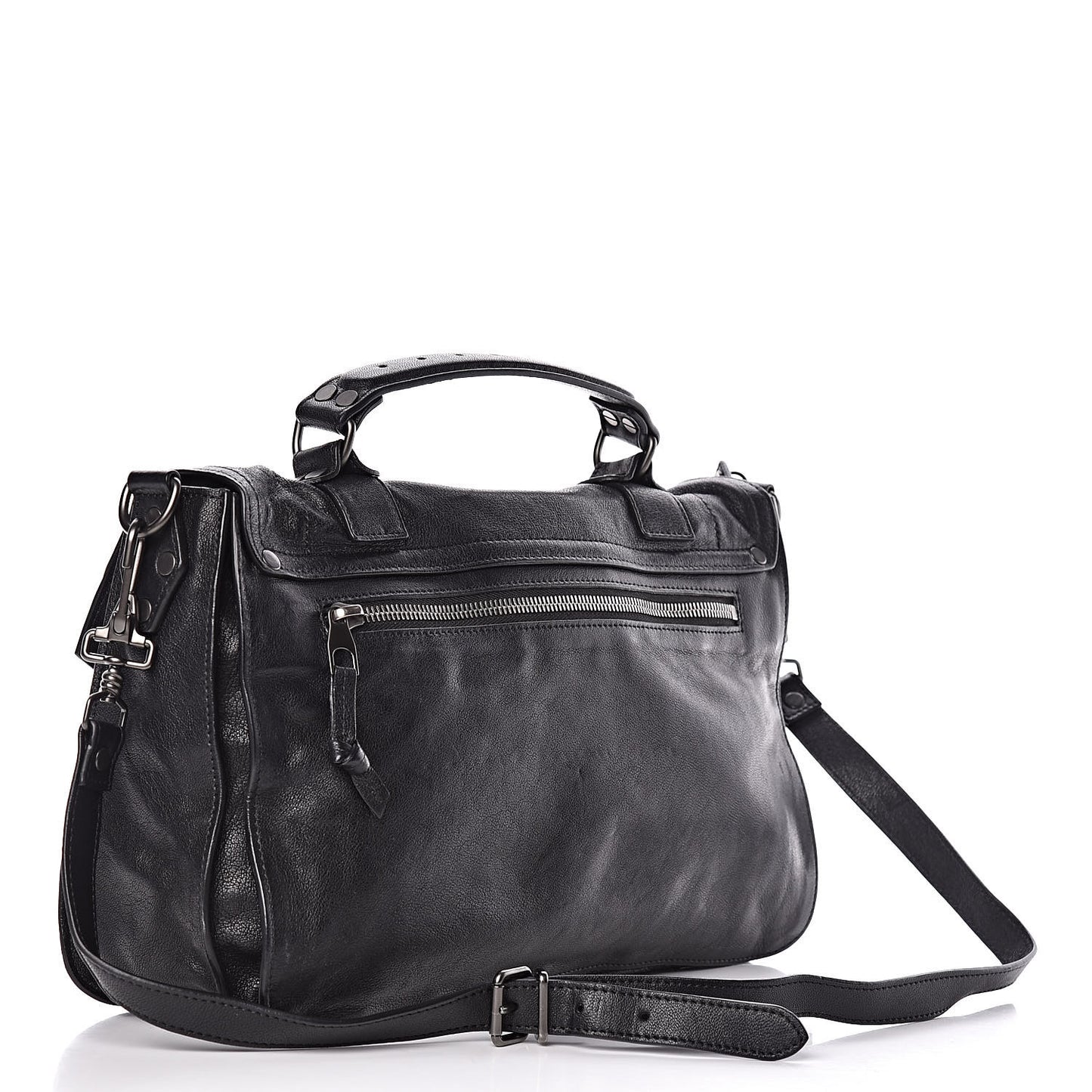 Lambskin Medium PS1 Satchel Black