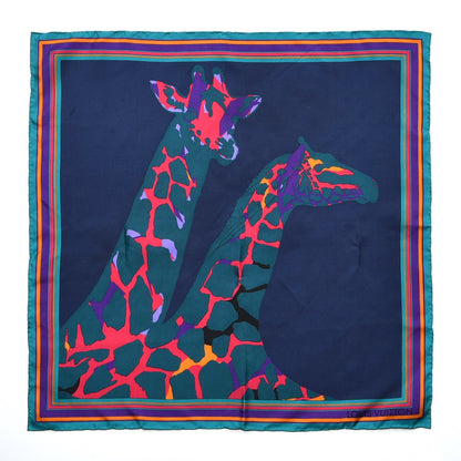Louis Vuitton Silk Leopard Giraffe Scarf 1 of 6