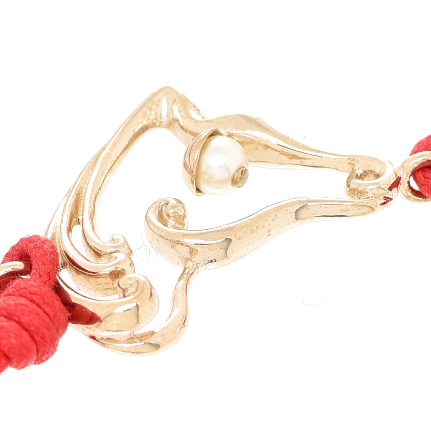 Pearl Diorelita Chinese New Year Horse Bracelet Red