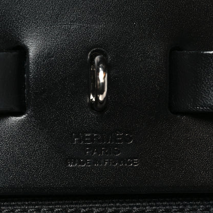 Hermes Military Toile Vache Hunter Herbag Zip Retourne 31 PM Black 7 of 11