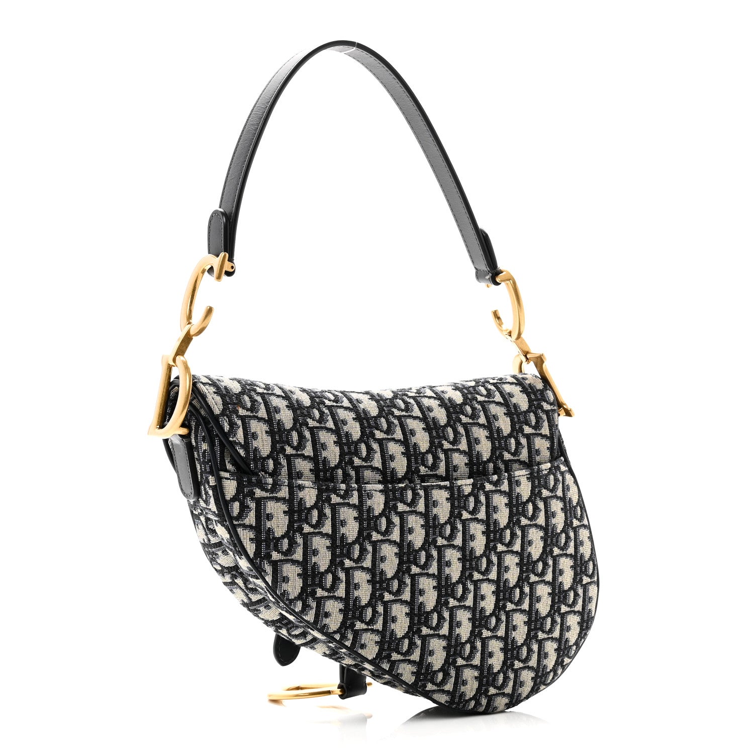 Christian Dior Oblique Saddle Bag Blue 3 of 10