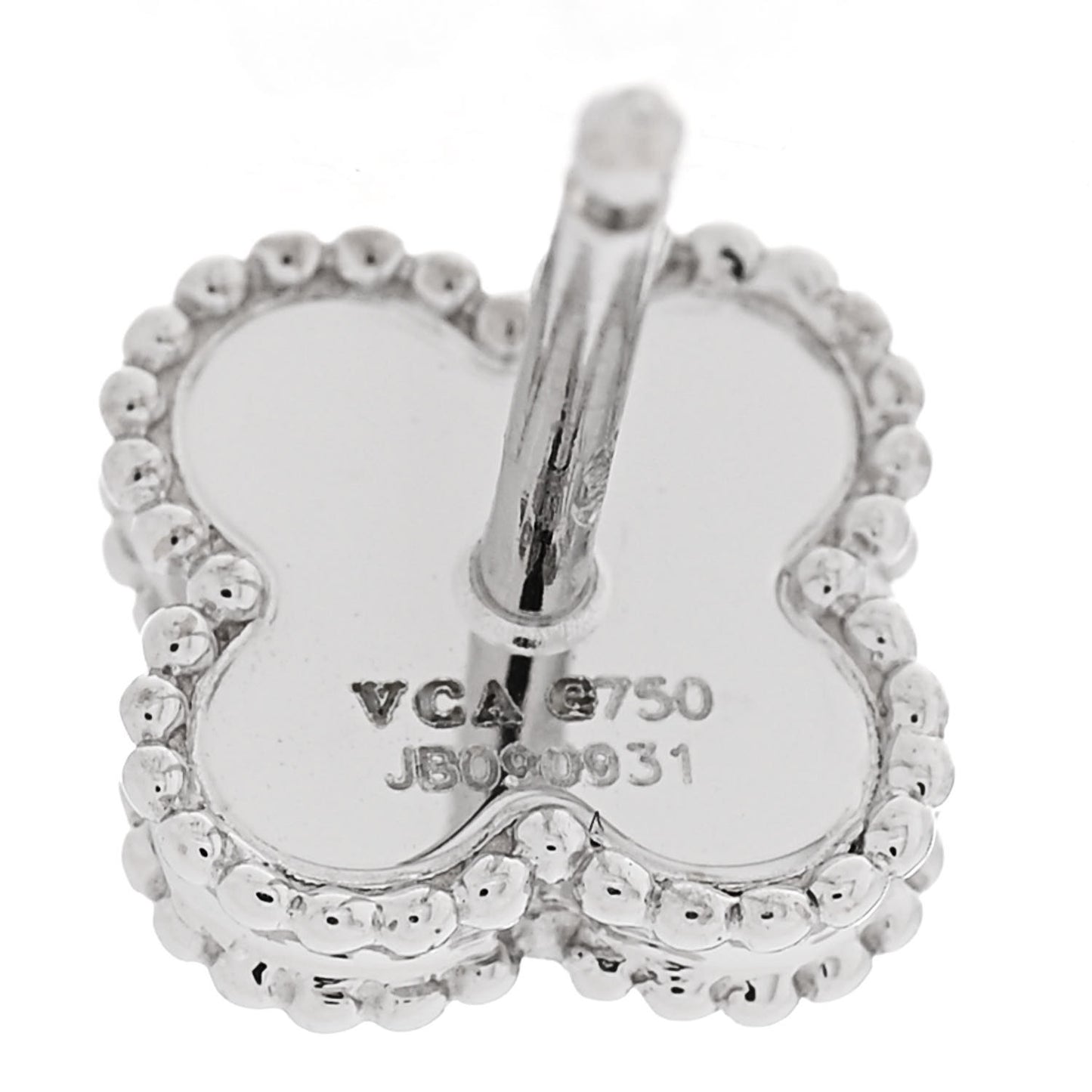 18K White Gold Mother of Pearl Sweet Alhambra Earrings